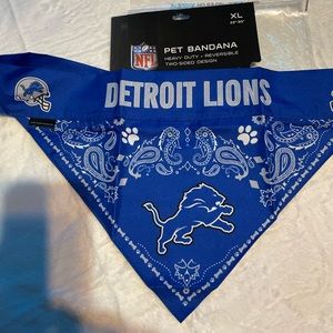 Detroit Lions Reversible Pet Bandana